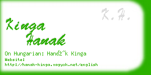 kinga hanak business card